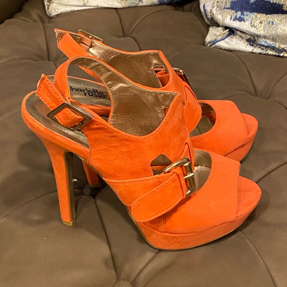 Charlotte Russe orange heels